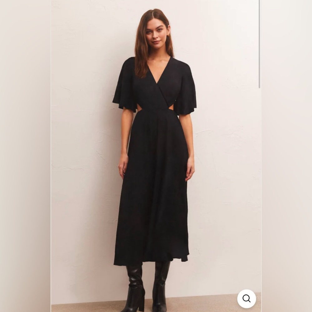 Z Supply Iris Midi Dress Black XS